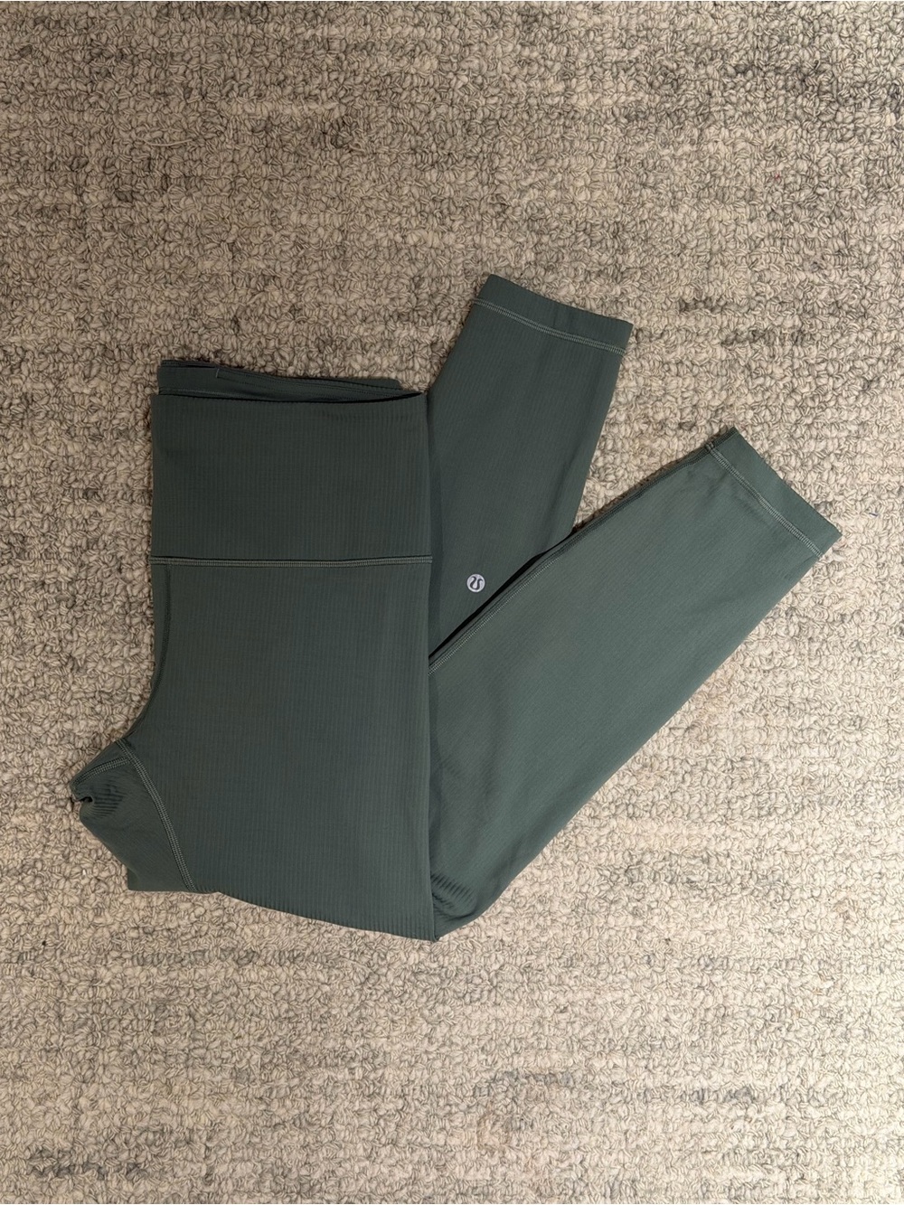 lululemon athletica ribbed high-Rise Green Leggings